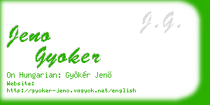 jeno gyoker business card